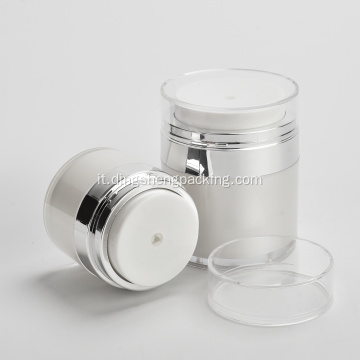 Confezione cosmetica contenitore per la cura della pelle per crema 15 ml 30 ml vaso acrilico airless da 50 ml